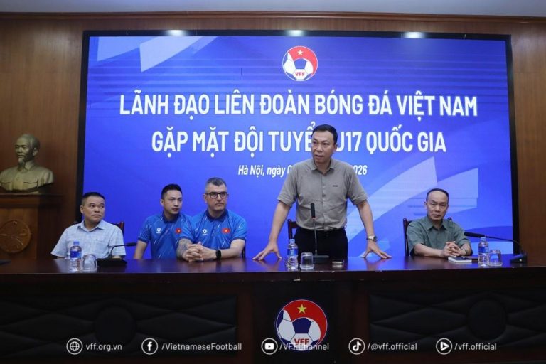 Chủ tịch VFF khích lệ tinh thần U17 Việt Nam trước U17 Đông Nam Á 2026
